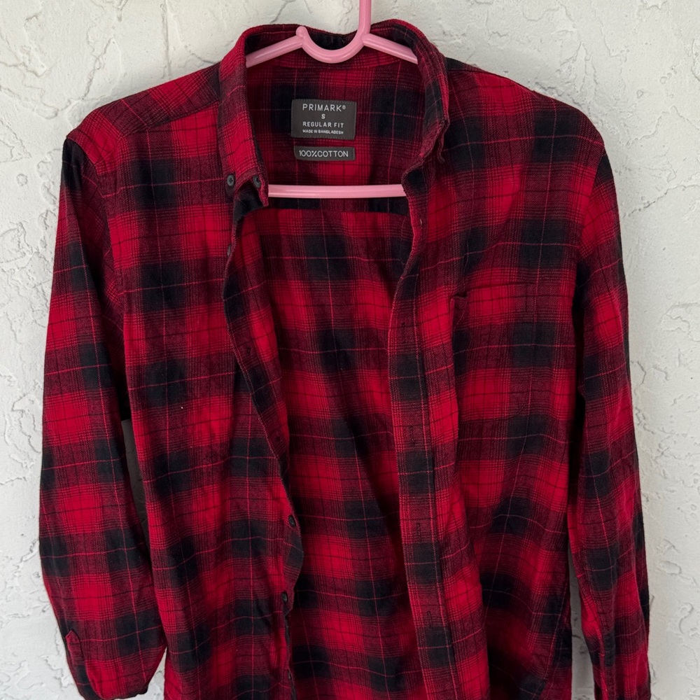 Primark Red and Black Checkered Shirt